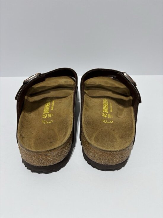 Birkenstock Men’s Arizona Dark Brown Sandals, Size US 10 M, EUR 43